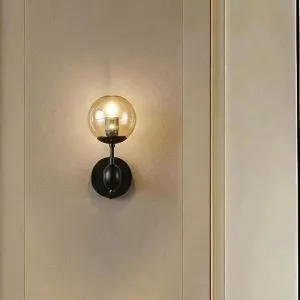 Đèn gắn tường decor, chao thủy tinh khói VDC-507