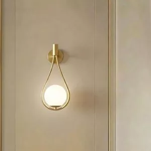 Đèn gắn tường decor, chao thủy tinh phối kim loại nghệ thuật VDC-587