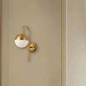 Đèn gắn tường decor, chao thủy tinh phối kim loại nghệ thuật VDC-588