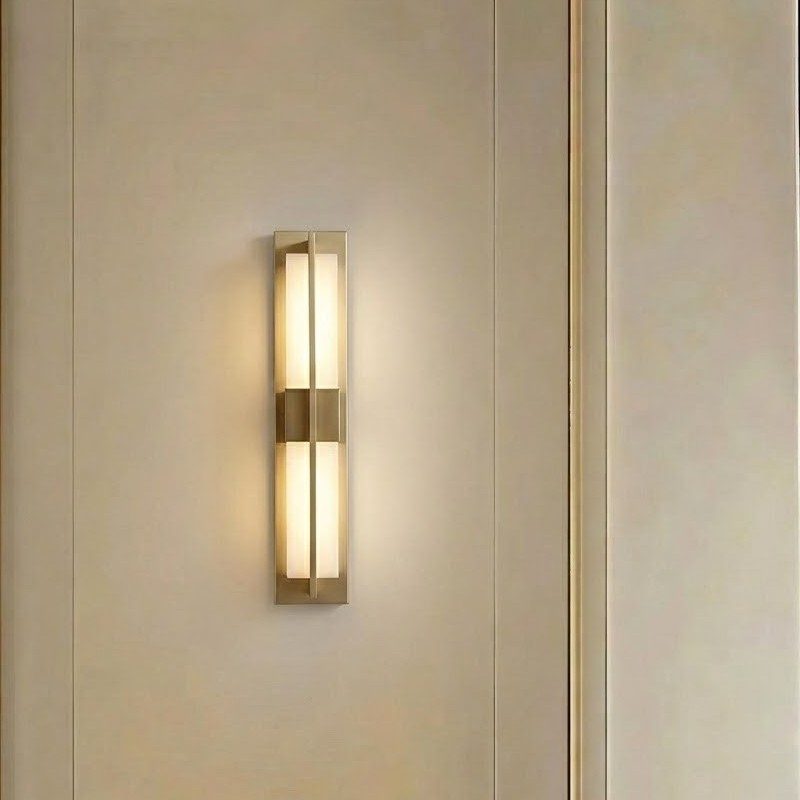 Đèn gắn tường decor,khung kim loại phối đá cẩm thạch cao cấp VDC-593