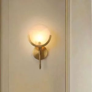 Đèn gắn tường decor,khung kim loại phối đá cẩm thạch cao cấp VDC-598