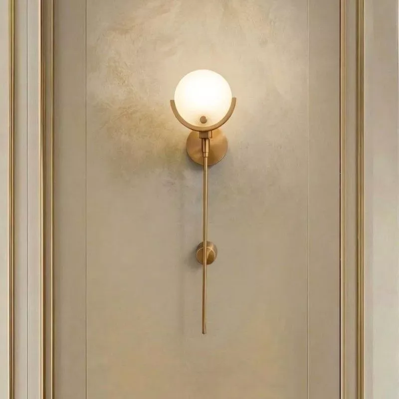 Đèn gắn tường decor,khung kim loại phối đá cẩm thạch cao cấp VDC-599