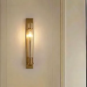 Đèn gắn tường decor, kim loại phối ống thủy tinh VDC-584