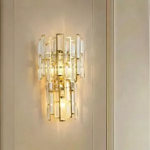 Đèn gắn tường Decor, Phale phối kim loại si vàng đồng cao cấp VDC-563