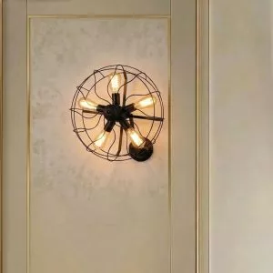 Đèn gắn tường decor, kim loại thiết kế hình cái quạt VDC-630
