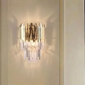 Đèn gắn tường Decor,Phale phối kim loại si vàng đồng cao cấp VDC-558