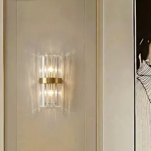 Đèn gắn tường Decor,Phale phối kim loại si vàng đồng cao cấp VDC-559