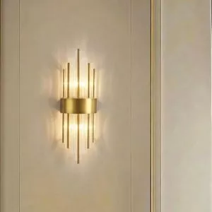 Đèn gắn tường Decor,Phale phối kim loại si vàng đồng cao cấp VDC-560