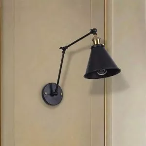 Đèn gắn tường decor, thiết kế chao sắt cụp, thân gấp khuỷu linh hoạt VDC-536