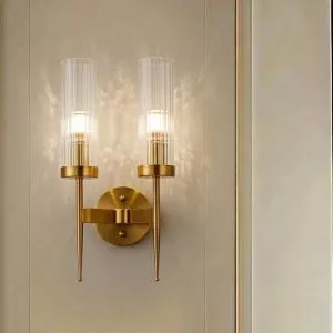Đèn gắn tường Decor, thiết kế ống thủy tinh phối kim loại cao cấp VDC-547