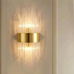 Đèn gắn tường decor, thiết kế ống thủy tinh, phối kim loại nghệ thuật VDC-544
