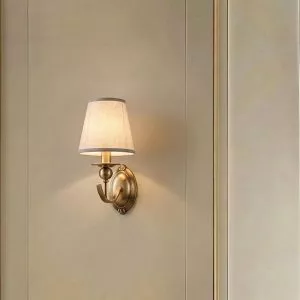 Đèn gắn tường nghệ thuật, khung kim loại, chao vải VDC-579