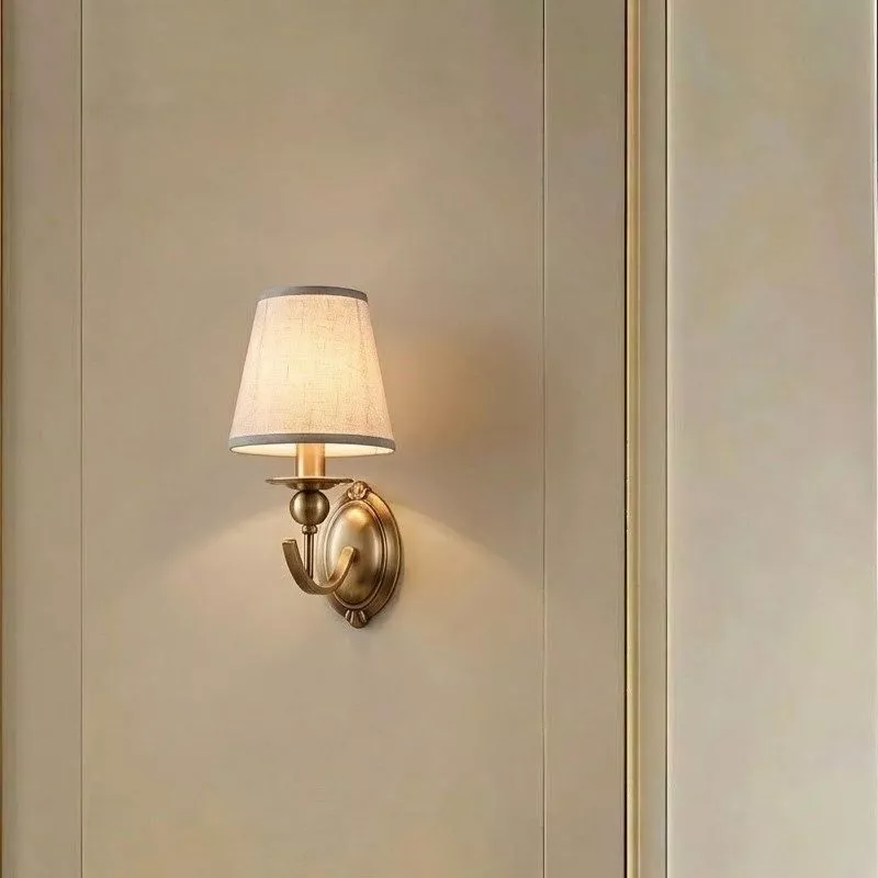 Đèn gắn tường nghệ thuật, khung kim loại, chao vải VDC-579