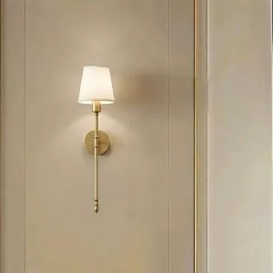 Đèn gắn tường nghệ thuật, khung kim loại, chao vải VDC-623