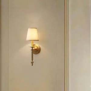 Đèn gắn tường nghệ thuật, khung kim loại, chao vải VDC-624