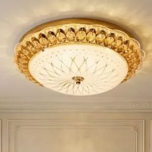 Đèn ốp trần cổ điển giá rẻ, mặt thủy tinh nghệ thuật OCD-078