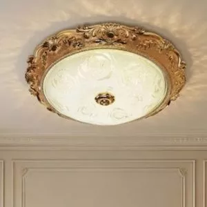 Đèn ốp trần cổ điển giá rẻ, mặt thủy tinh nghệ thuật OCD-080