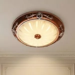 Đèn ốp trần cổ điển giá rẻ, mặt thủy tinh nghệ thuật OCD-081