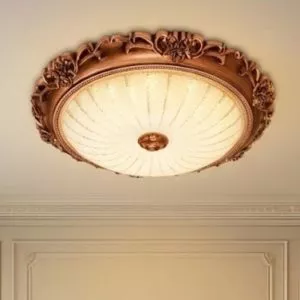 Đèn ốp trần cổ điển giá rẻ, mặt thủy tinh nghệ thuật OCD-082