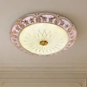 Đèn ốp trần cổ điển giá rẻ, mặt thủy tinh nghệ thuật OCD-083