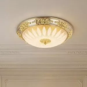 Đèn ốp trần cổ điển giá rẻ, mặt thủy tinh nghệ thuật OCD-072