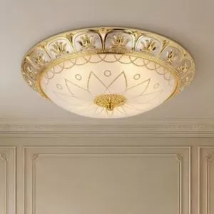 Đèn ốp trần cổ điển giá rẻ, mặt thủy tinh nghệ thuật OCD-073