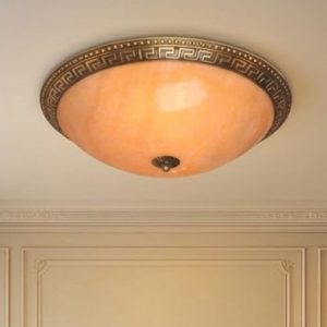 Đèn ốp trần đồng, mặt đá cẩm thạch cao cấp OCD-012