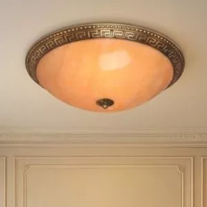 Đèn ốp trần đồng, mặt đá cẩm thạch cao cấp OCD-012