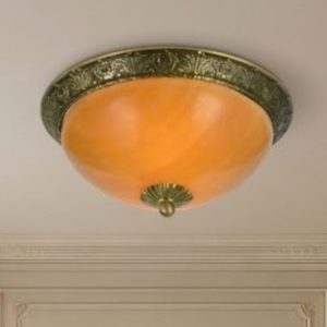 Đèn ốp trần đồng, mặt đá cẩm thạch cao cấp OCD-027