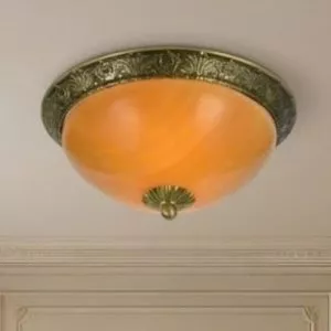 Đèn ốp trần đồng, mặt đá cẩm thạch cao cấp OCD-027