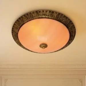 Đèn ốp trần đồng, mặt đá cẩm thạch cao cấp OCD-028