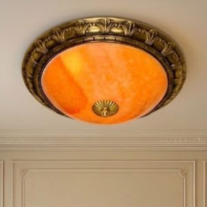 Đèn ốp trần đồng, mặt đá cẩm thạch cao cấp OCD-029