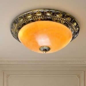 Đèn ốp trần đồng, mặt đá cẩm thạch cao cấp OCD-030