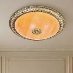 Đèn ốp trần đồng, mặt đá cẩm thạch cao cấp OCD-065