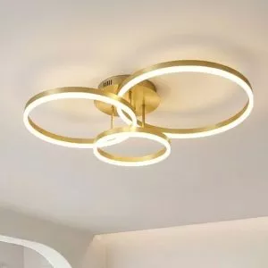 Đèn ốp trần hiện đại, 3 vòng tròn xếp nghệ thuật OT-014