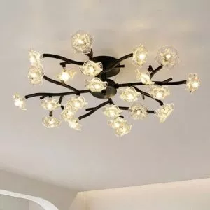 Đèn ốp trần hiện đại, phale thiết kế bông hoa nghệ thuật OT-034