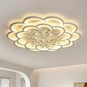 Đèn ốp trần hiện đại, thiết kế bông hoa nghệ thuật OT-018