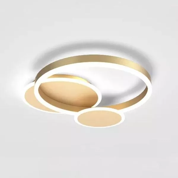 Đèn ốp trần hiện đại, thiết kế vòng tròn đơn giản màu vàng OT-076 - Hình ảnh 2