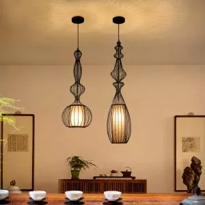 Đèn thả lồng sắt nghệ thuật hình lục bình TDC-44