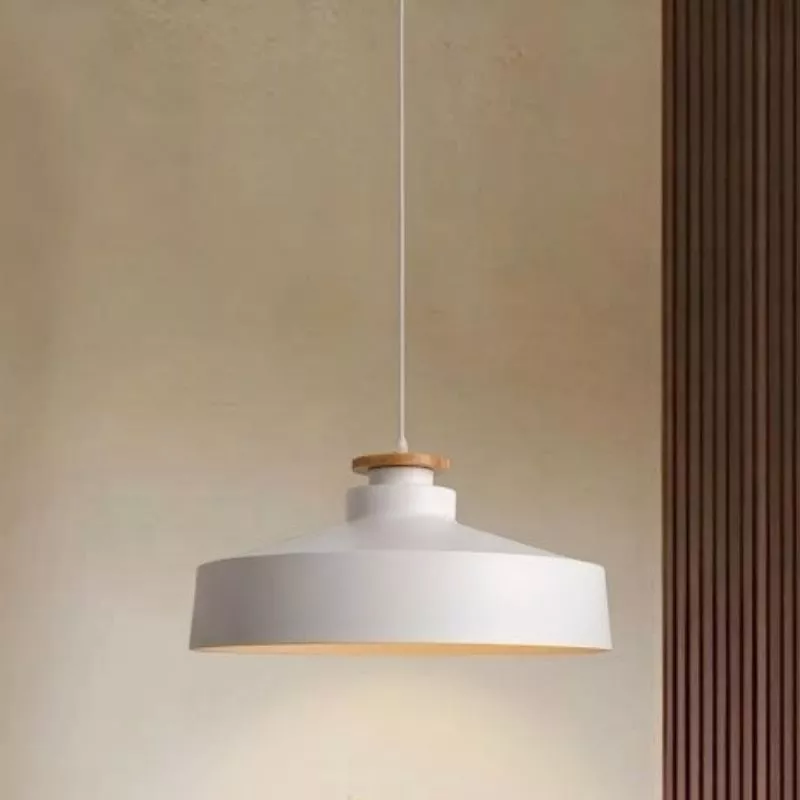 Đèn thả chụp sắt, phối gỗ giá rẻ TDC-38 - Hình ảnh 2