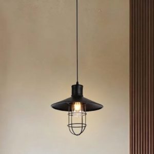 Đèn thả chụp sắt phối chao thủy tinh TDC-13