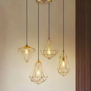 Đèn thả decor – kim loại tạo hình hiện đại TDC-54