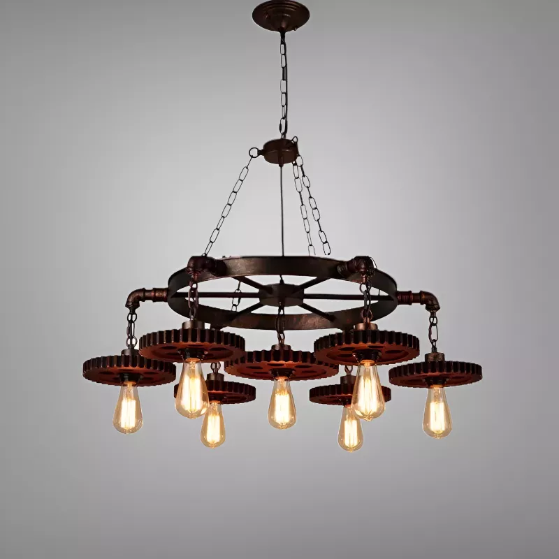 Đèn thả decor - phong cách cơ khí, thiết kế hình bánh răng độc đáo TDC-112 - Hình ảnh 4