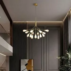 Đèn chùm hiện đại – Hera lá thủy tinh cao cấp TDC-244