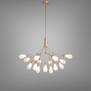 Đèn chùm hiện đại – Hera lá thủy tinh cao cấp TDC-244