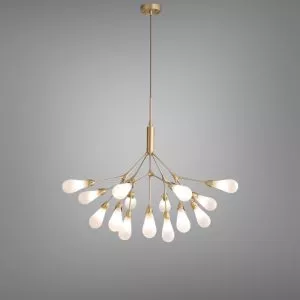 Đèn chùm hiện đại – Hera lá thủy tinh cao cấp TDC-244