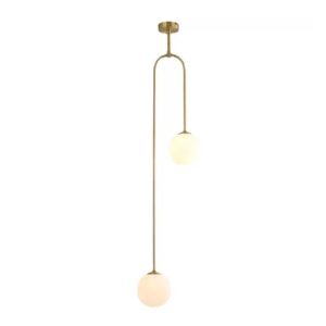 Đèn thả decor – phong cách moonlight, khung kim loại si vàng đồng, treo đứng TDC-154