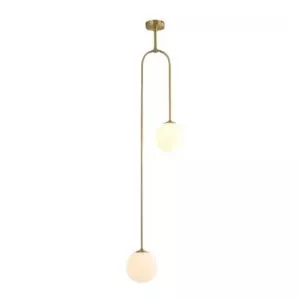 Đèn thả decor – phong cách moonlight, khung kim loại si vàng đồng, treo đứng TDC-154