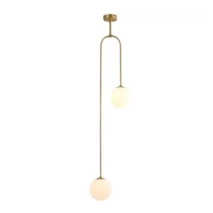 Đèn thả decor - phong cách moonlight, khung kim loại si vàng đồng, treo đứng TDC-154