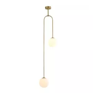 Đèn thả decor - phong cách moonlight, khung kim loại si vàng đồng, treo đứng TDC-154